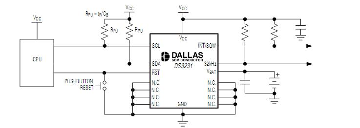 DS3231SN Operating Circuit