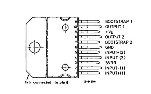 TDA2004 Pin Connection