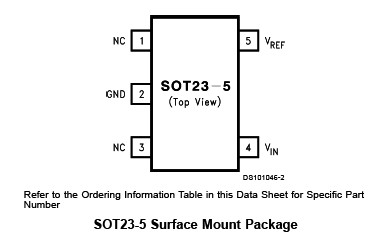 LM4130CIM5X-4.1 pin configuration