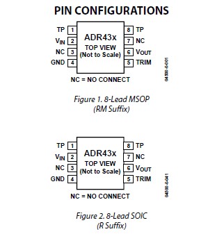 ADR431AR pin connection