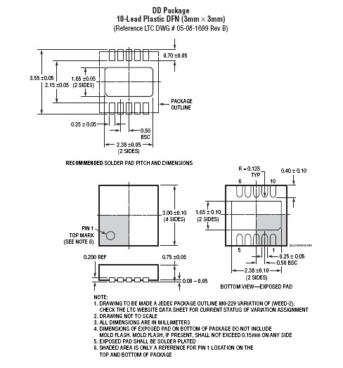 LTC5582IDD dimension