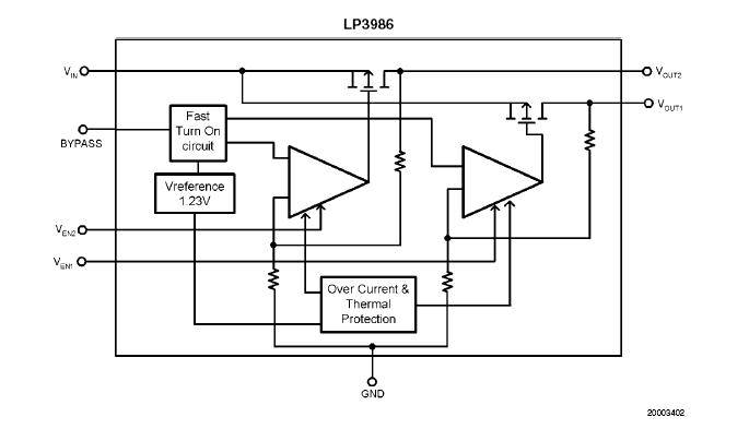 LP3986-18B3F-1.8 block diagram