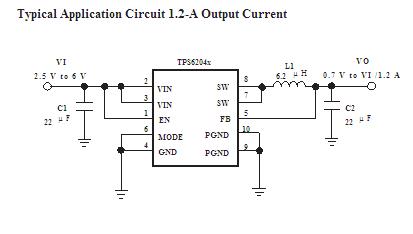 TPS62046DRCR pin connection