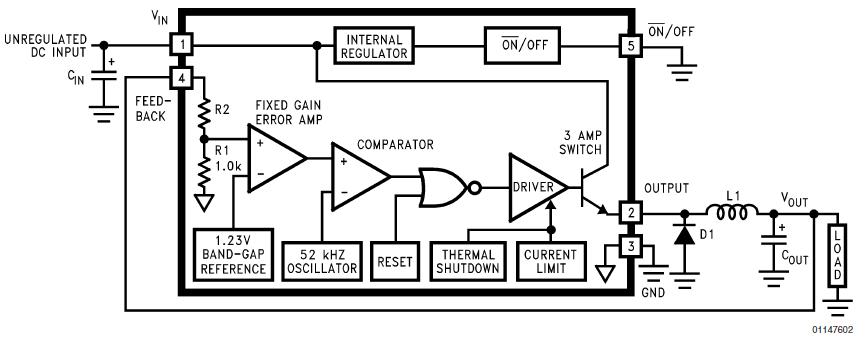 LM2576HVS-ADJ block diagram