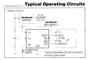 MAX708TESA typical operating circuit