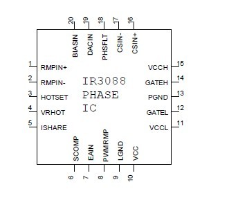 IR3088MTR pin connection