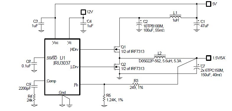 IR3084AMTRPBF pin connection