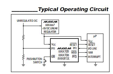 MAX708CPA+ Typical Operating Circuit