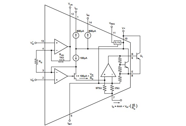 XTR105UA FUNCTIONAL BLOCK DIAGRAM