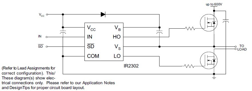 IR2302STR pin connection