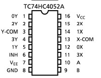 TC74HC4052AF pin assignment