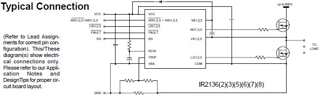 IR21365J pin connection
