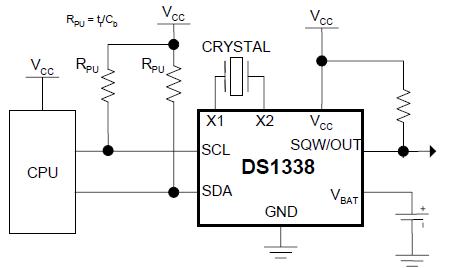 DS1338Z-33+ Typical Operating Circuit