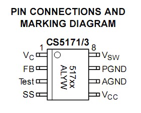 CS5171EDR8 pin connection
