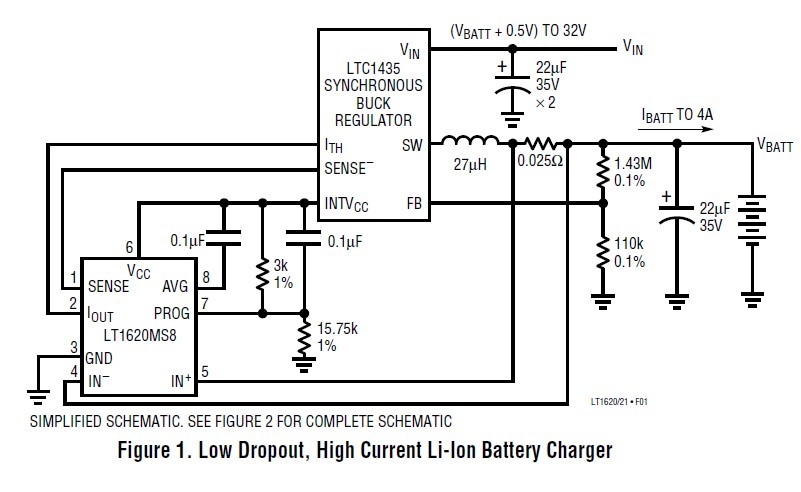LT1624CS8 pin connection