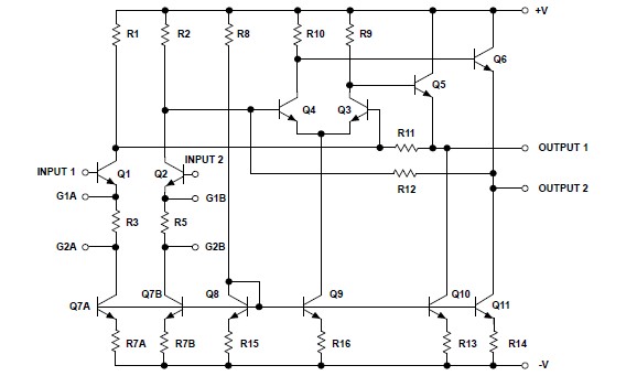 NE592D14 pin connection