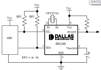 DS1340Z-33 pin connection