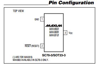 MAX809REUR+T Pin Configuration