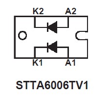 STTA6006TV1 pin connection