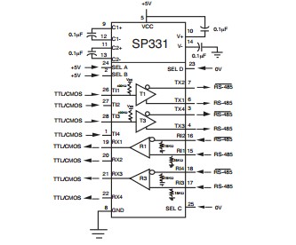 SP331ET TYPICAL APPLICATION CIRCUITS