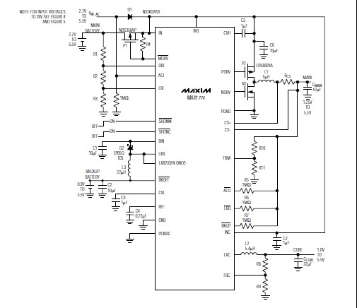 MAX1774 pin connection