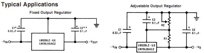 LM79L05ACMX pin connection