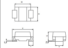 STTH3R06U package dimensions