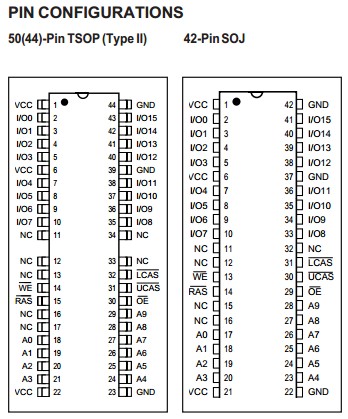 IS41LV16100-60T pin configuration