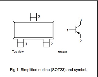 PMBT2907A simplified outline