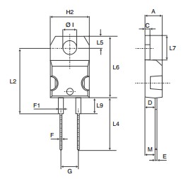 STTH1210D package dimensions