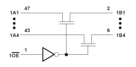 SN74CBT16244DGGRG4 block diagram