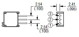 3296w-1-501LF dimensions
