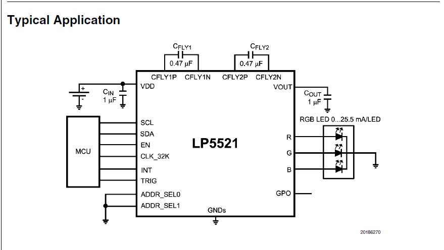 LP5521TMX pin connection