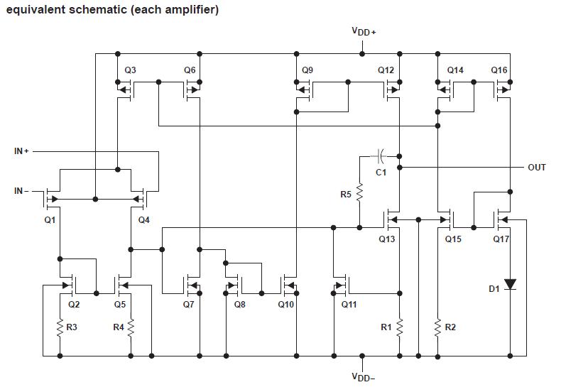 TLC2274C pin connection