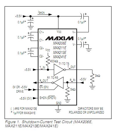 MAX211ECAI pin connection