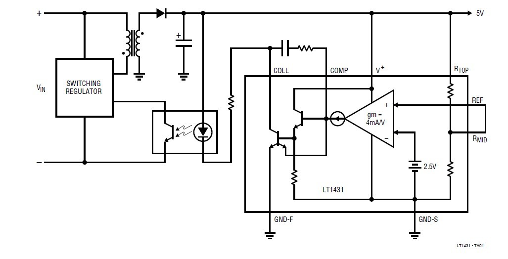 LT1431CS8#TR pin connection
