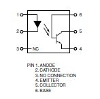 4N37 pin connection