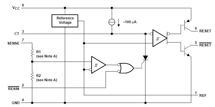 TL7705ACPSR pin connection