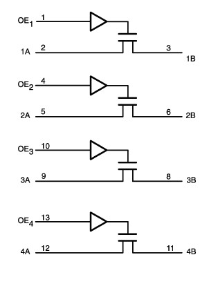 FST3126MTCX pin connection