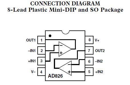 AD826AR-REEL pin connection