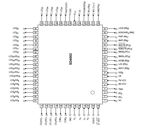 SD4002  pin connection