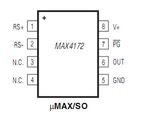 max4172eua Pin Configuration