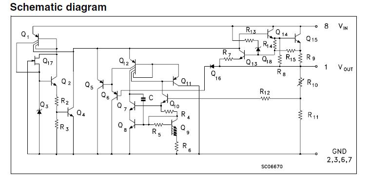 l78l05acd13tr pin connection