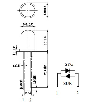 336SURSYGW/A3 package dimensions