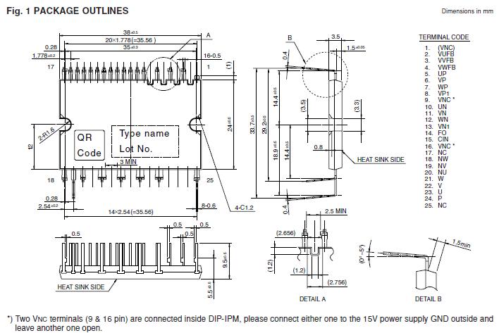 PS21965 PACKAGE OUTLINES