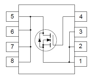 SI4822DY-T1 pin connection