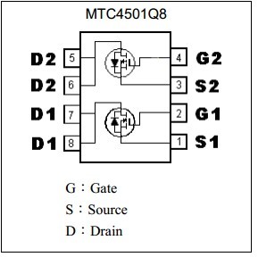 MTC45A/1600V pin connection