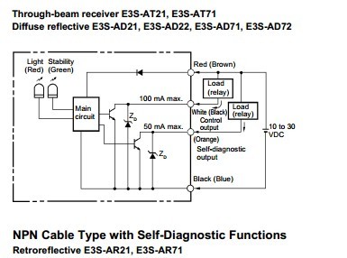 E3S-AR61 pin connection