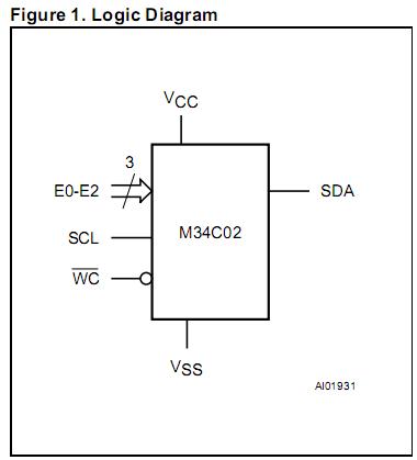 M34C02-LDW6T block diagram