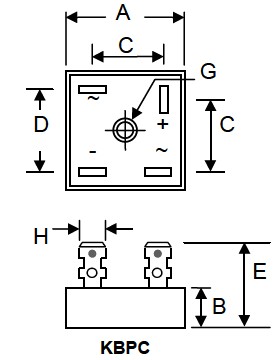 KBPC35A/1600V circuit diagram